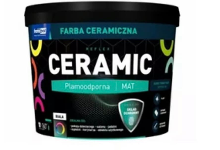 Farba ceramiczna biała